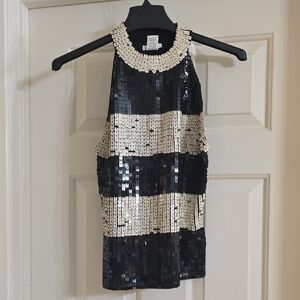 Artisan Black and Cream Sequin Kids Dress